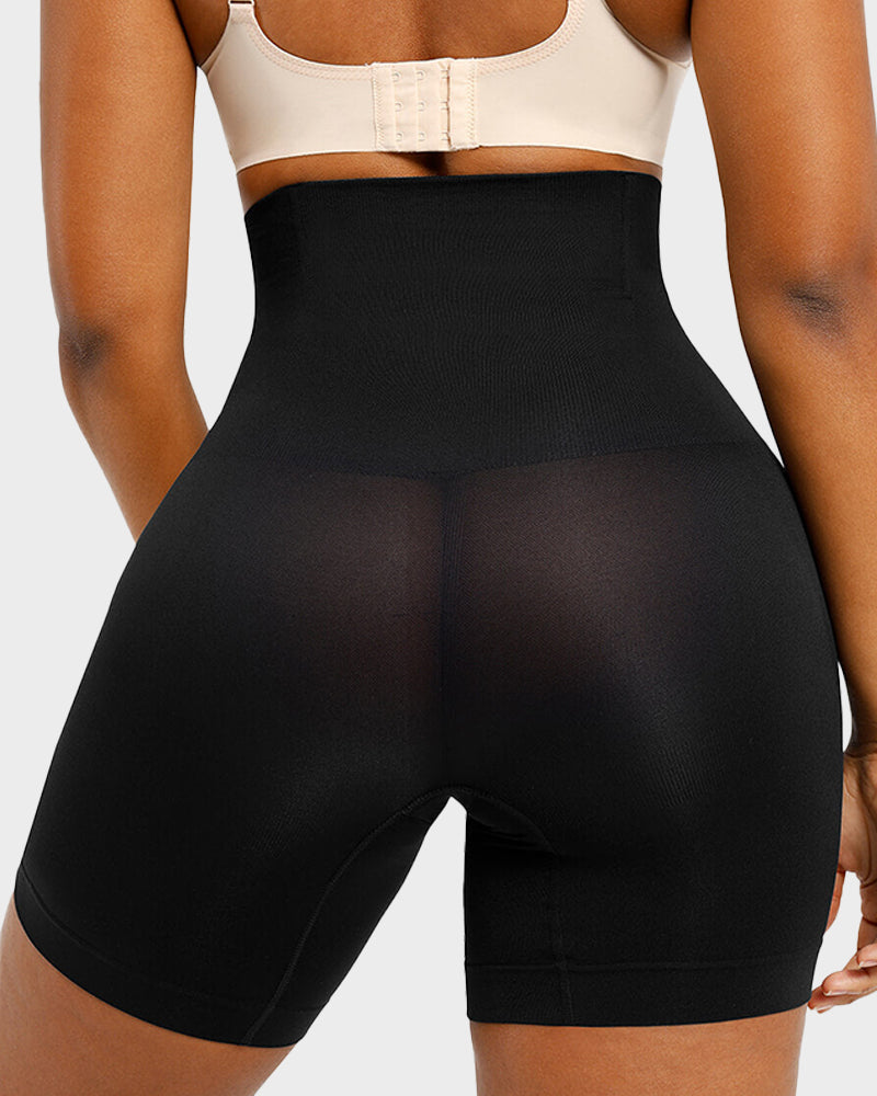 Seamless High-Waist Mid-Thigh Shaping Shorts - FirmaSmooth