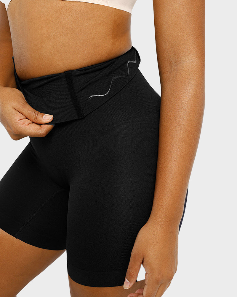 Seamless High-Waist Mid-Thigh Shaping Shorts - FirmaSmooth