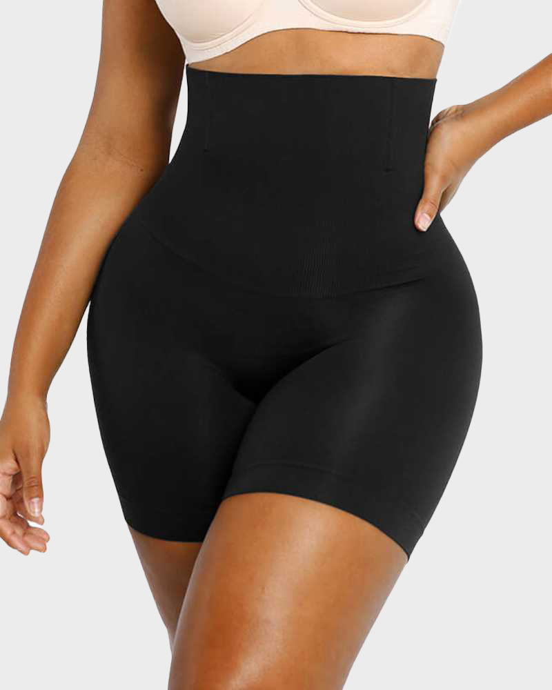 Seamless High-Waist Mid-Thigh Shaping Shorts - FirmaSmooth