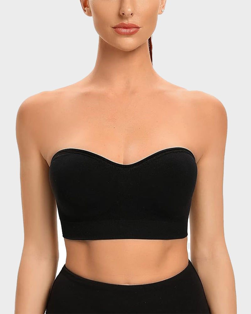 Non-Slip Seamless Strapless Bandeau Bra - FirmaHold