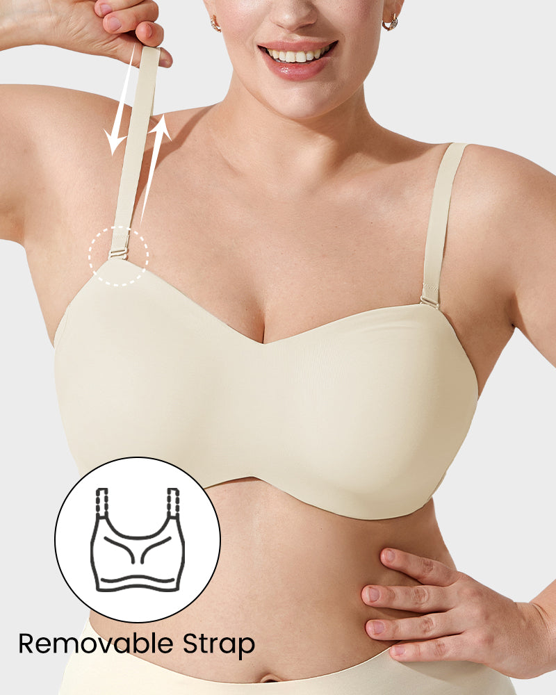 Full Support Non-Slip Convertible Bandeau Bra - FirmHold