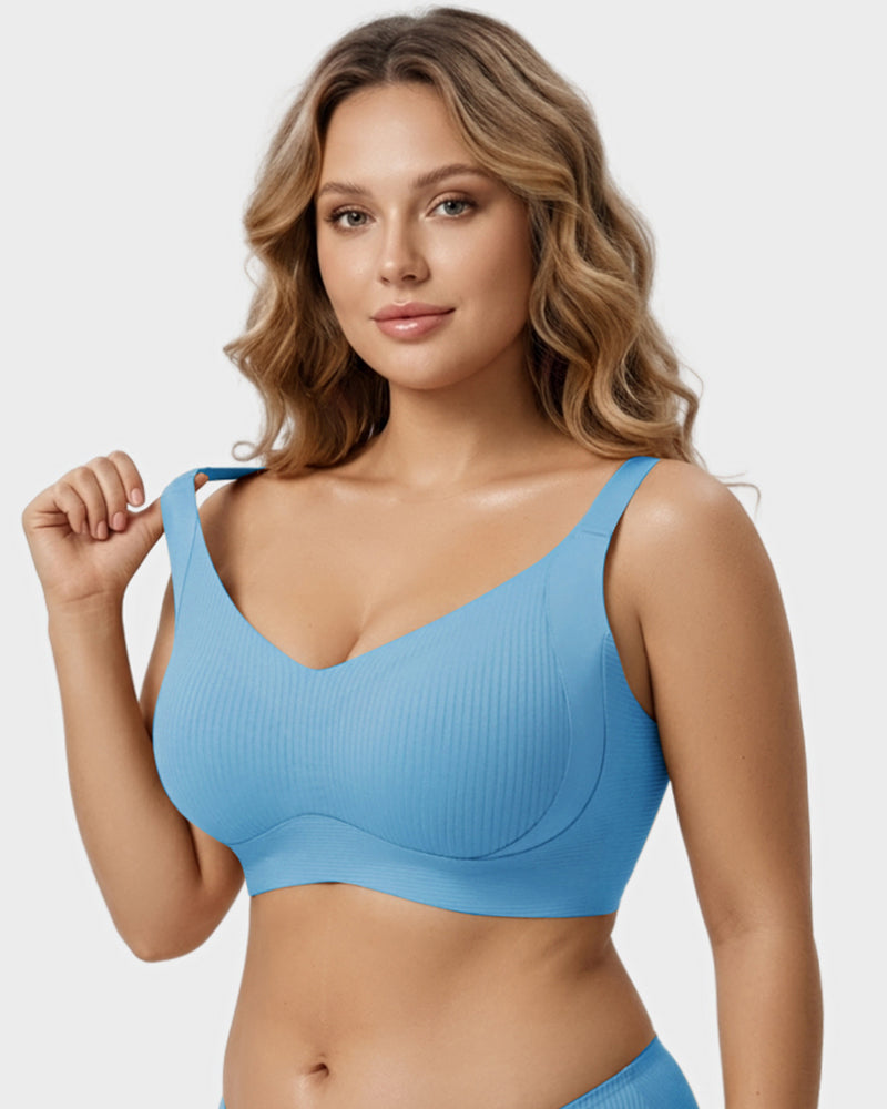 Ribbed Wireless Everyday Lift Bra 3-Pack - FirmaSoft