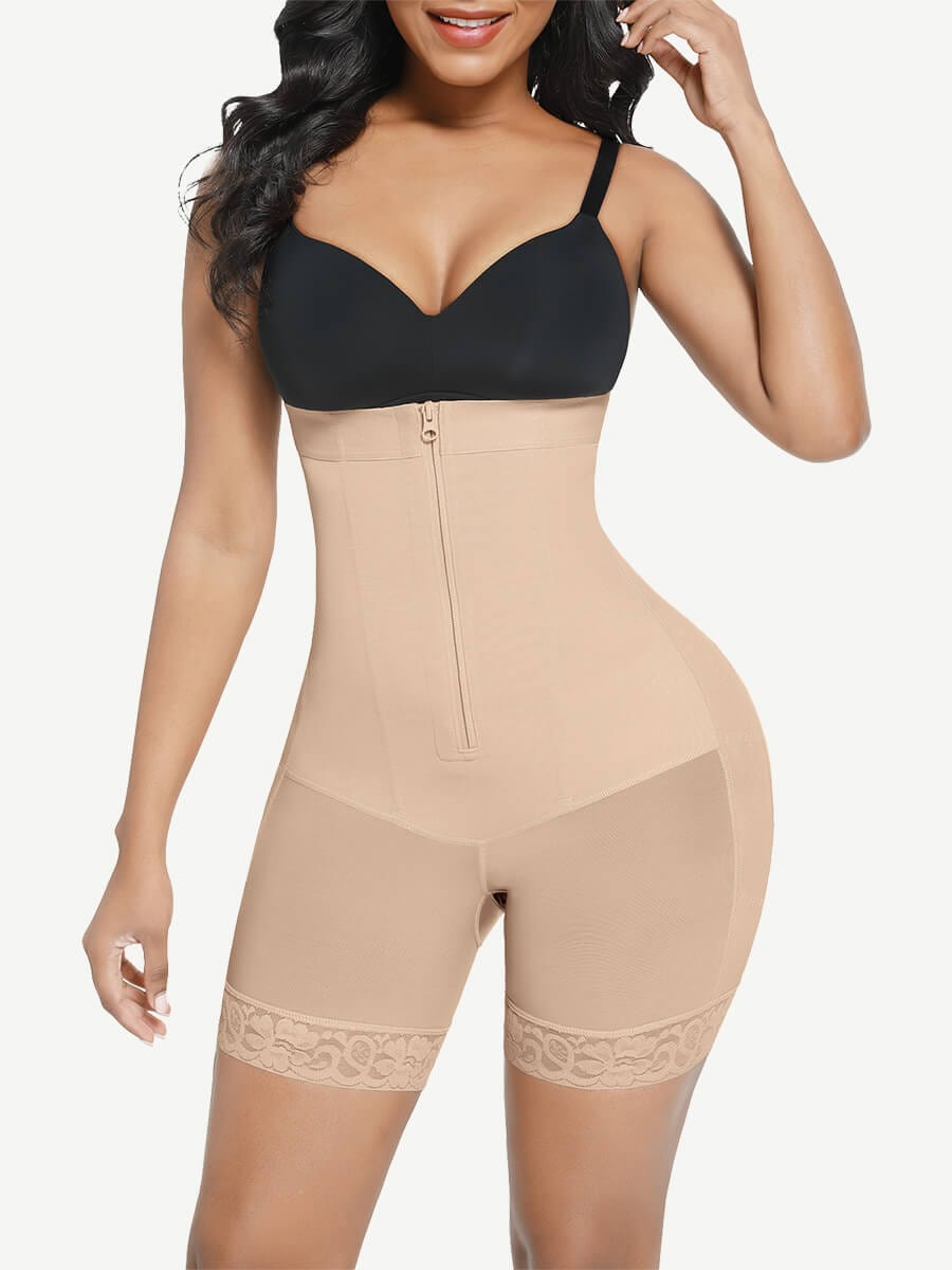 Butt Lift High Waisted Shapewear Shorts with Steel Bones - FirmaHold