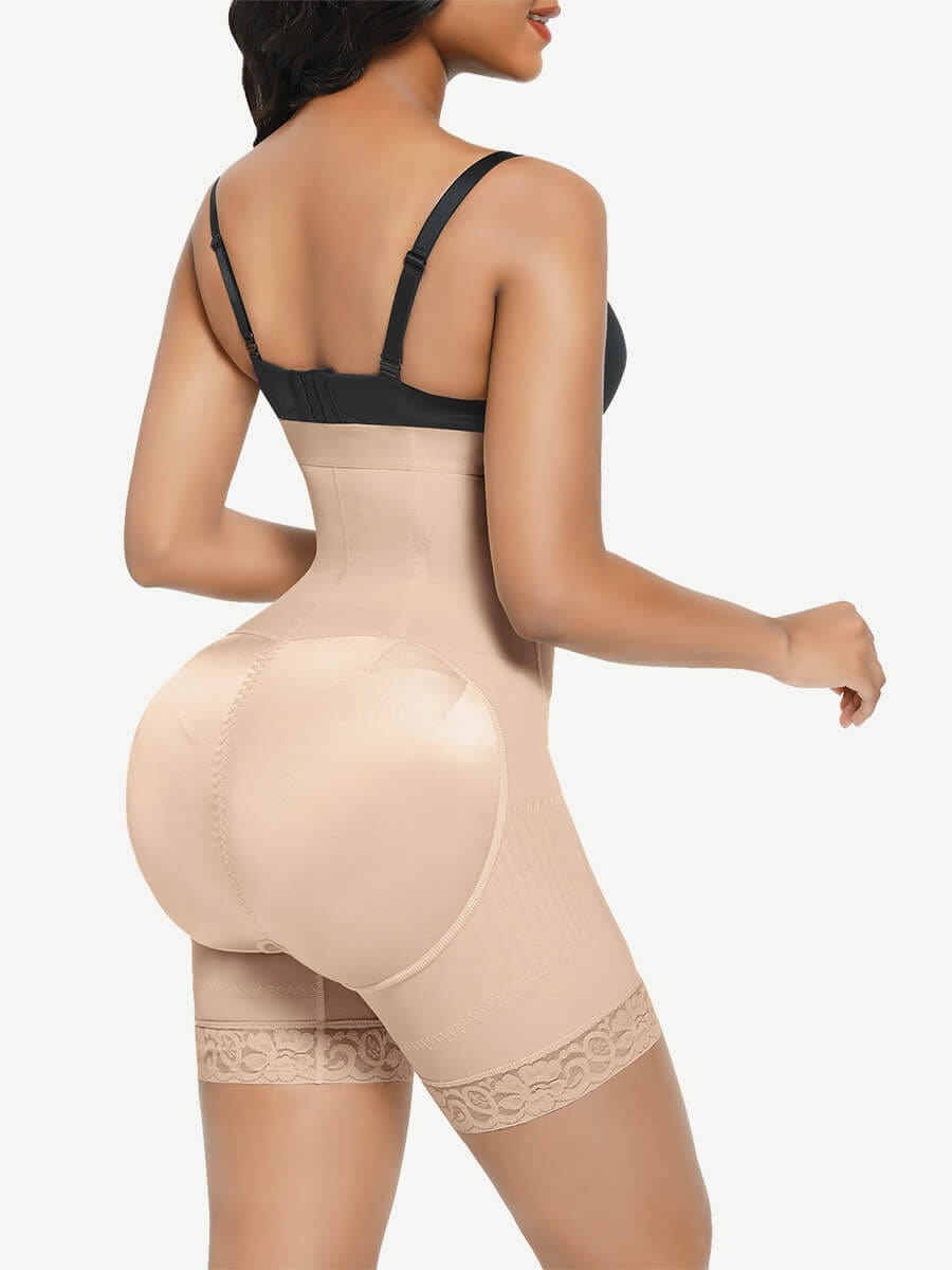 Butt Lift High Waisted Shapewear Shorts with Steel Bones - FirmaHold