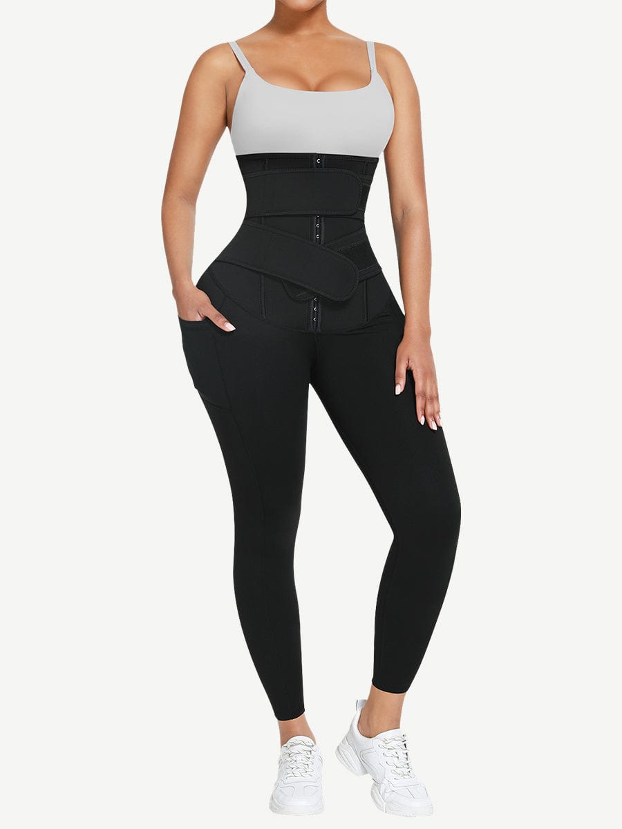 Pocket Waist Trainer Leggings with Butt-Lift Design - FirmaControl