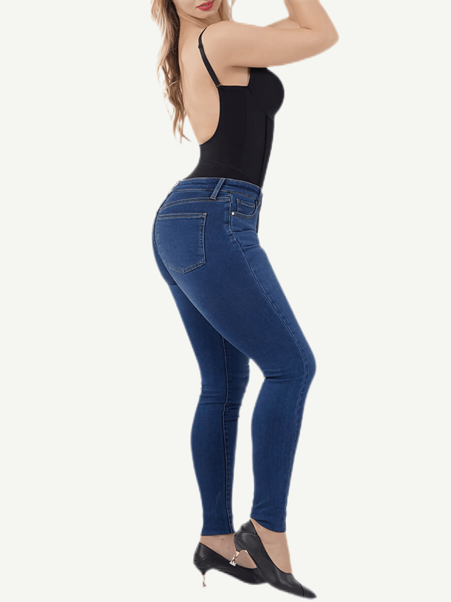 Back U Design Comfy Compression Shapewear Bodysuit with 5 Steel Bones - FirmaHold