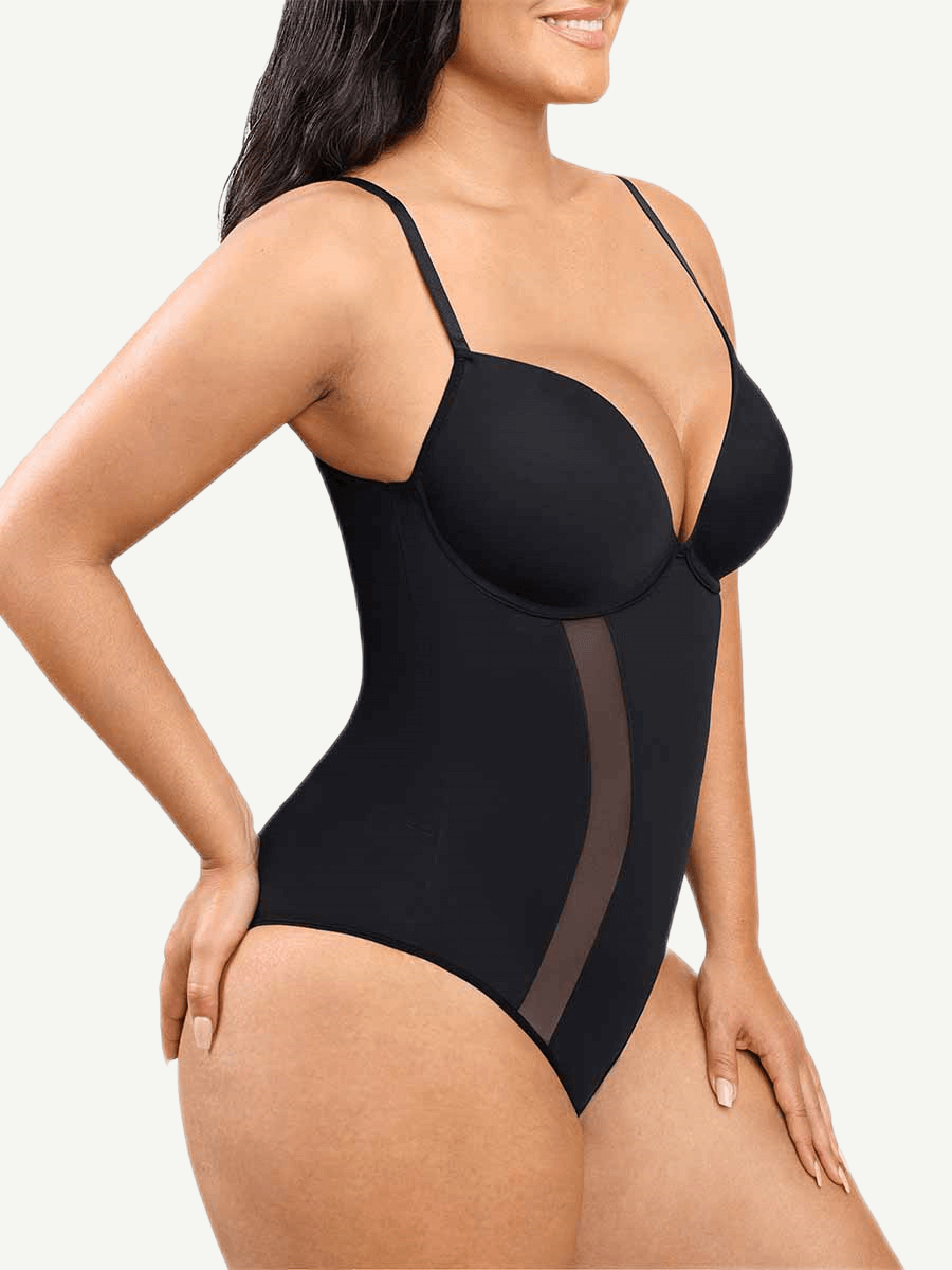 One-Piece Bodysuit with Back Large U-shaped Design and 3/4 Cup – FirmaLift