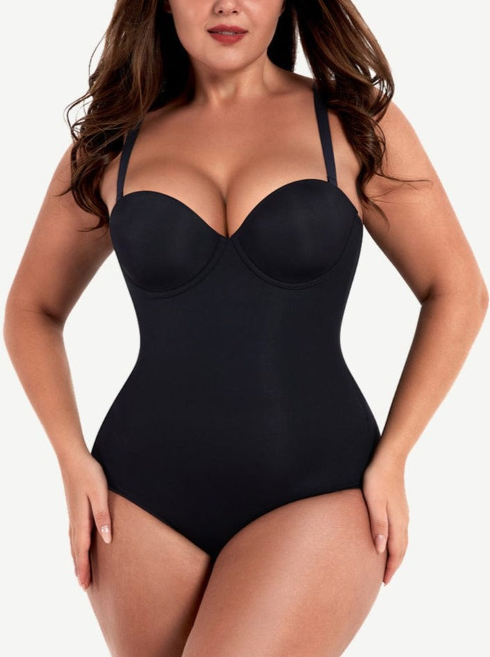 Fancy Cupped Shaping Bodysuit with Underwire Bra - FirmaHold