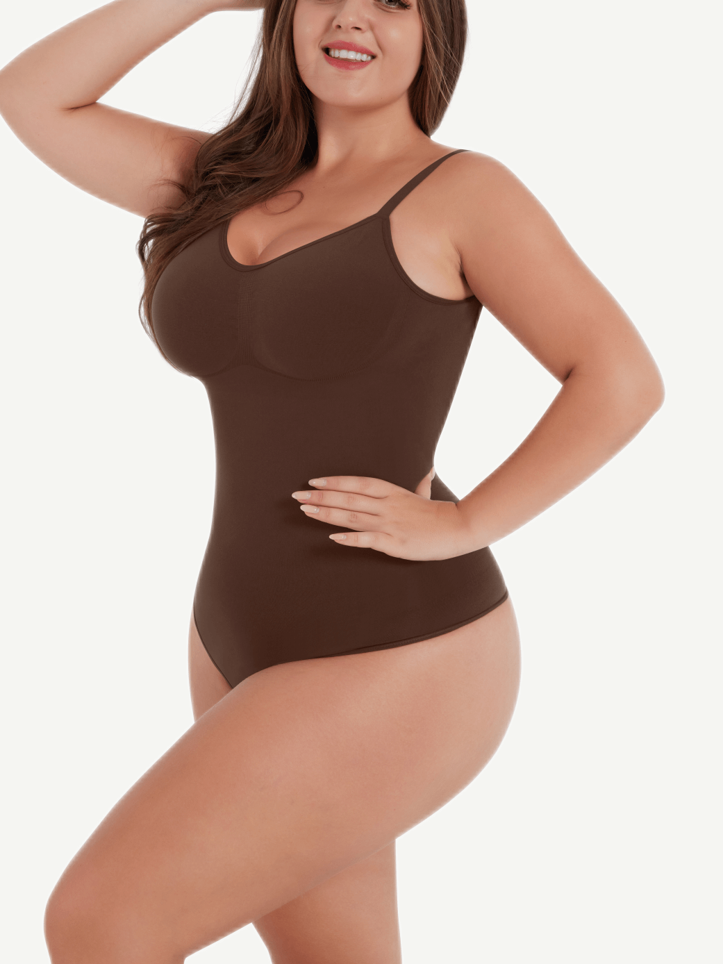 Seamless Open-Back Thong Bodysuit with Light Support - FirmaSmooth