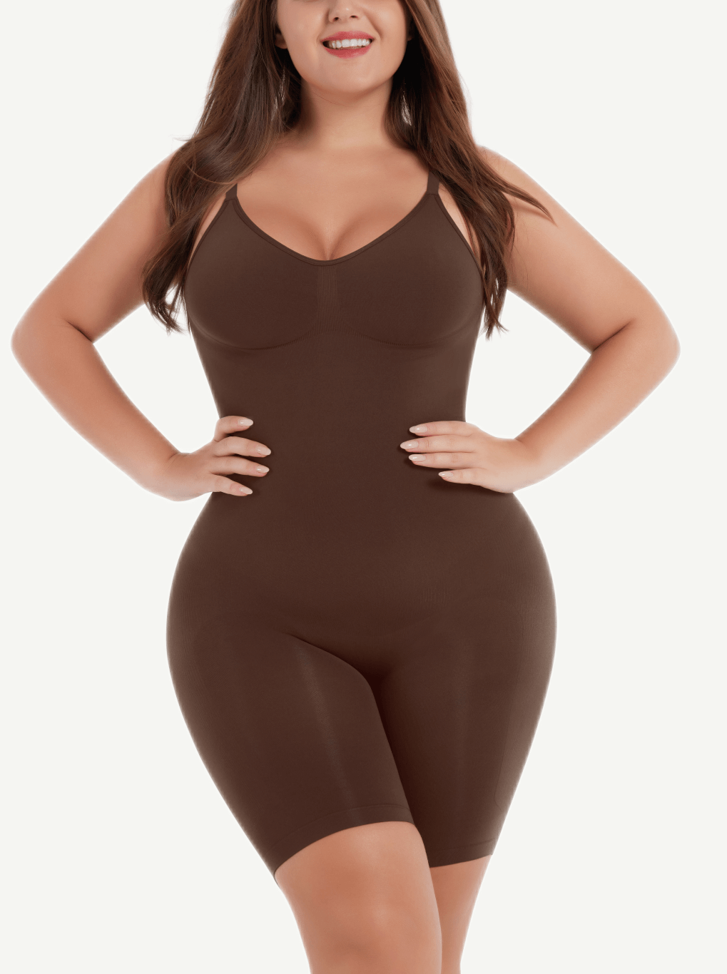 Seamless Open-Back Boxer Bodysuit with Covered Chest - FirmaSculpt