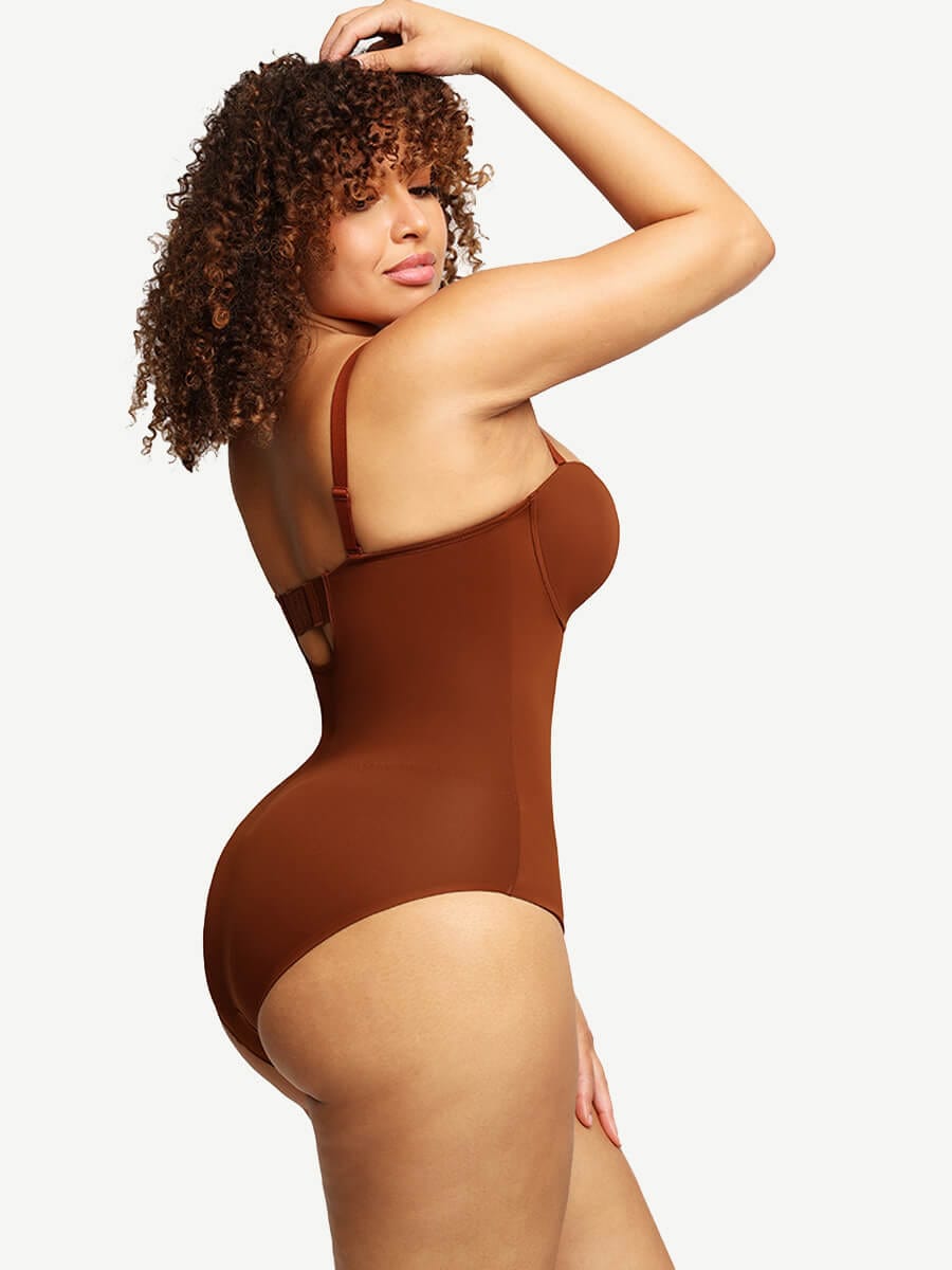 Fancy Cupped Shaping Bodysuit with Underwire Bra - FirmaHold