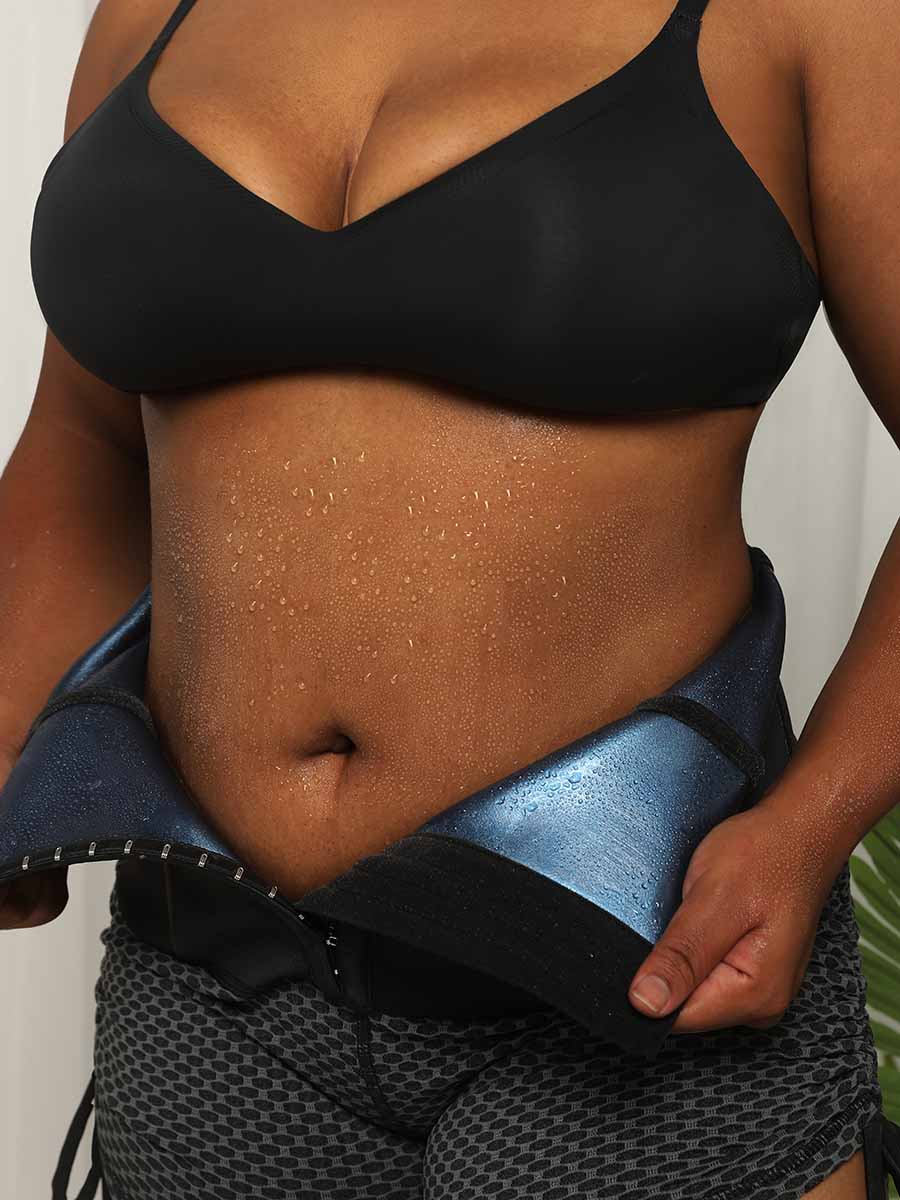 Neoprene Sauna Waist Trainer Shorts with Hook Closure - FirmaControl