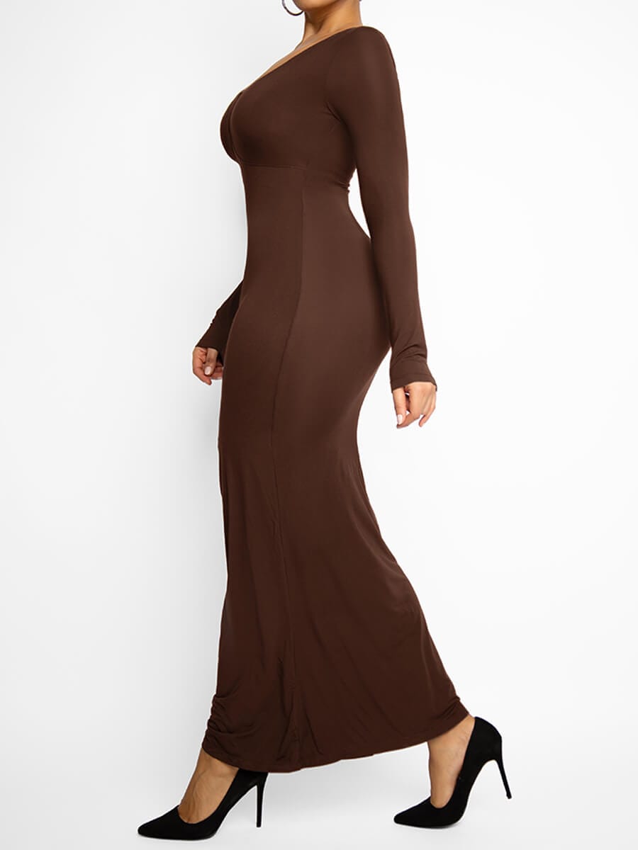Light Shaping Abdomen Tightening Maxi Dress - FirmaSculpt