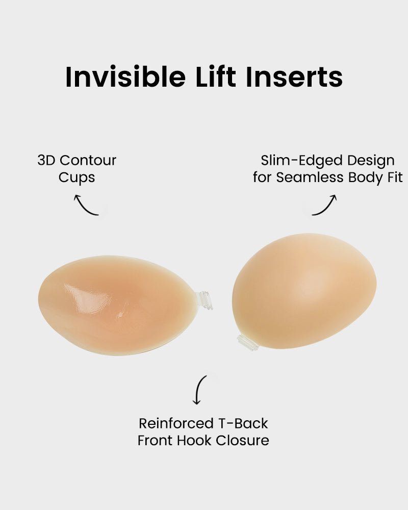 Front Closure Silicone Self-Adhesive Invisible Bra 2-Pack - FirmaHold
