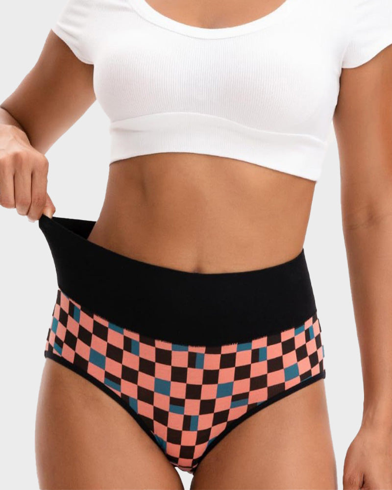 High-Waisted Cotton Briefs 5-Pack - FirmaSoft