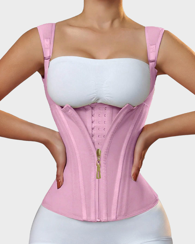 Double-Waistband Corset Vest Waist Trainer - FirmaControl