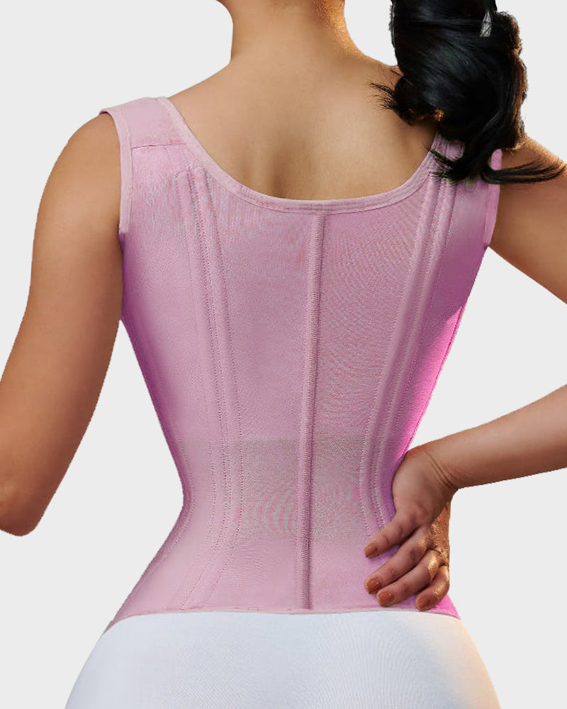 Double-Waistband Corset Vest Waist Trainer - FirmaControl