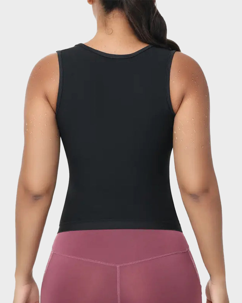 Adjustable Sauna Sweat Waist Trainer Tank Top - FirmaActive