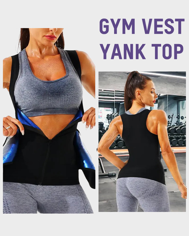 Adjustable Sauna Sweat Waist Trainer Tank Top - FirmaActive