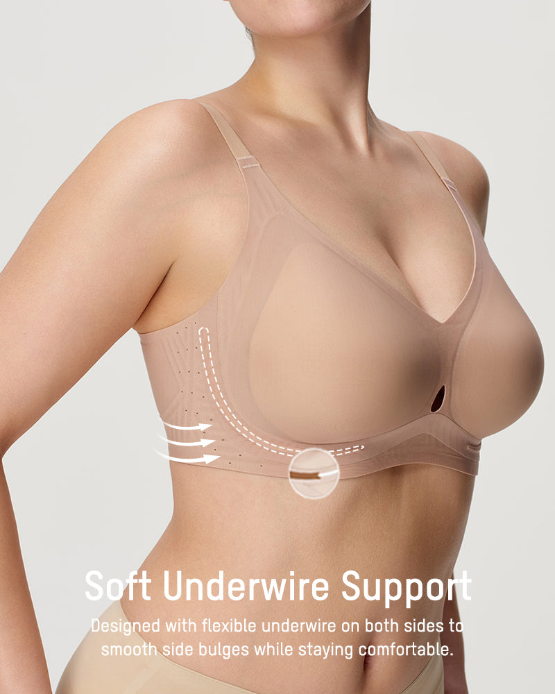 Teardrop Cutout Wireless Support Bra - FirmaLift