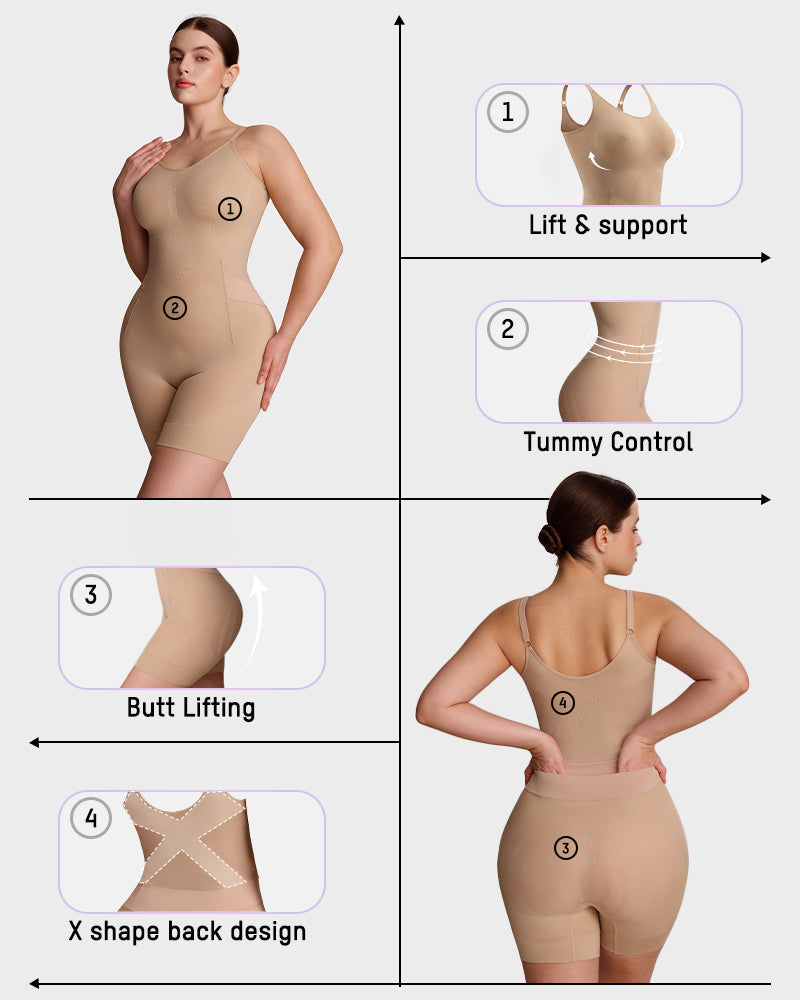 EasySlide Seamless Sculpting Bodysuit - FirmaSculpt