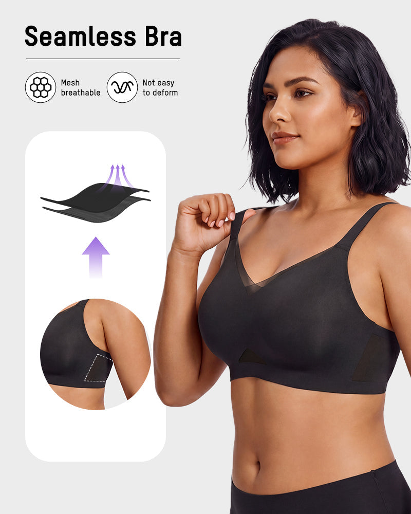 All-Day Wireless Mesh Comfort Bra - FirmaBreeze