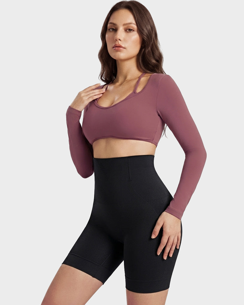 High-Waist Tummy Control Shaping Shorts - FirmaControl