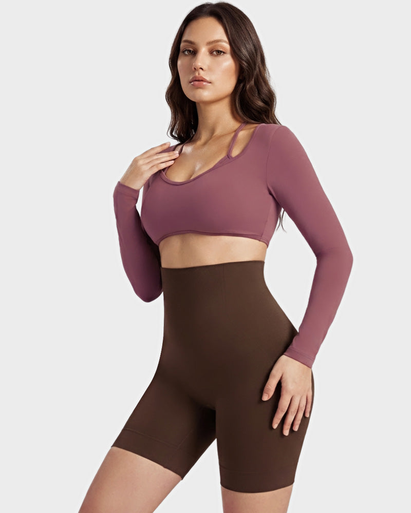 High-Waist Tummy Control Shaping Shorts - FirmaControl