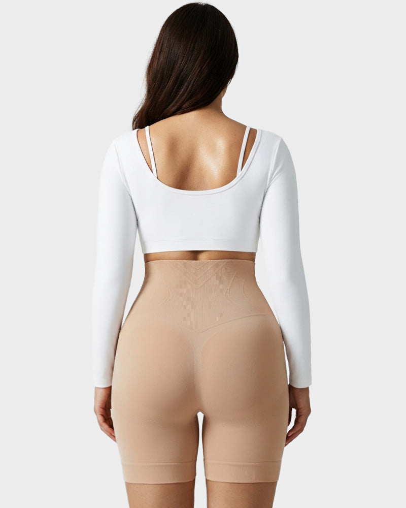 High-Waist Tummy Control Shaping Shorts - FirmaControl