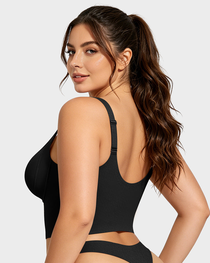 Zip-Front Longline Shaping Bra for Fuller Busts - FirmaSmooth