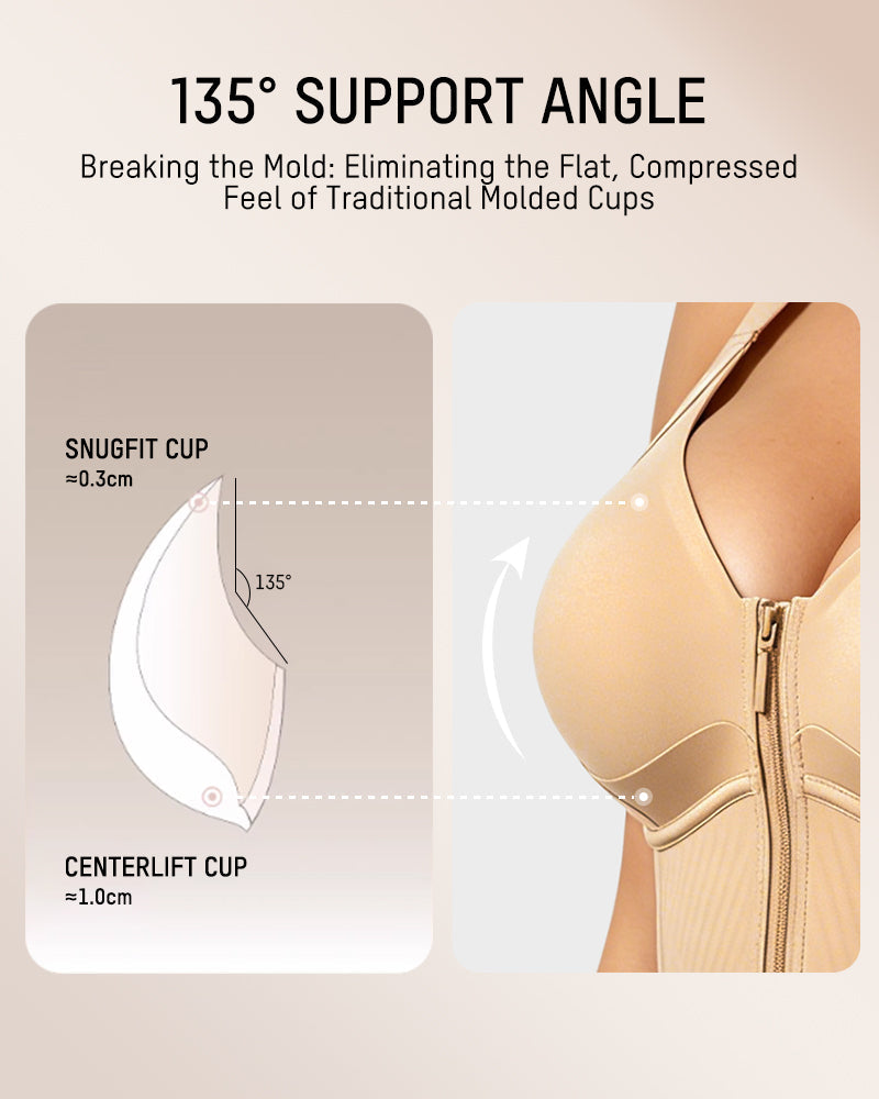 Zip-Front Longline Shaping Bra for Fuller Busts - FirmaSmooth