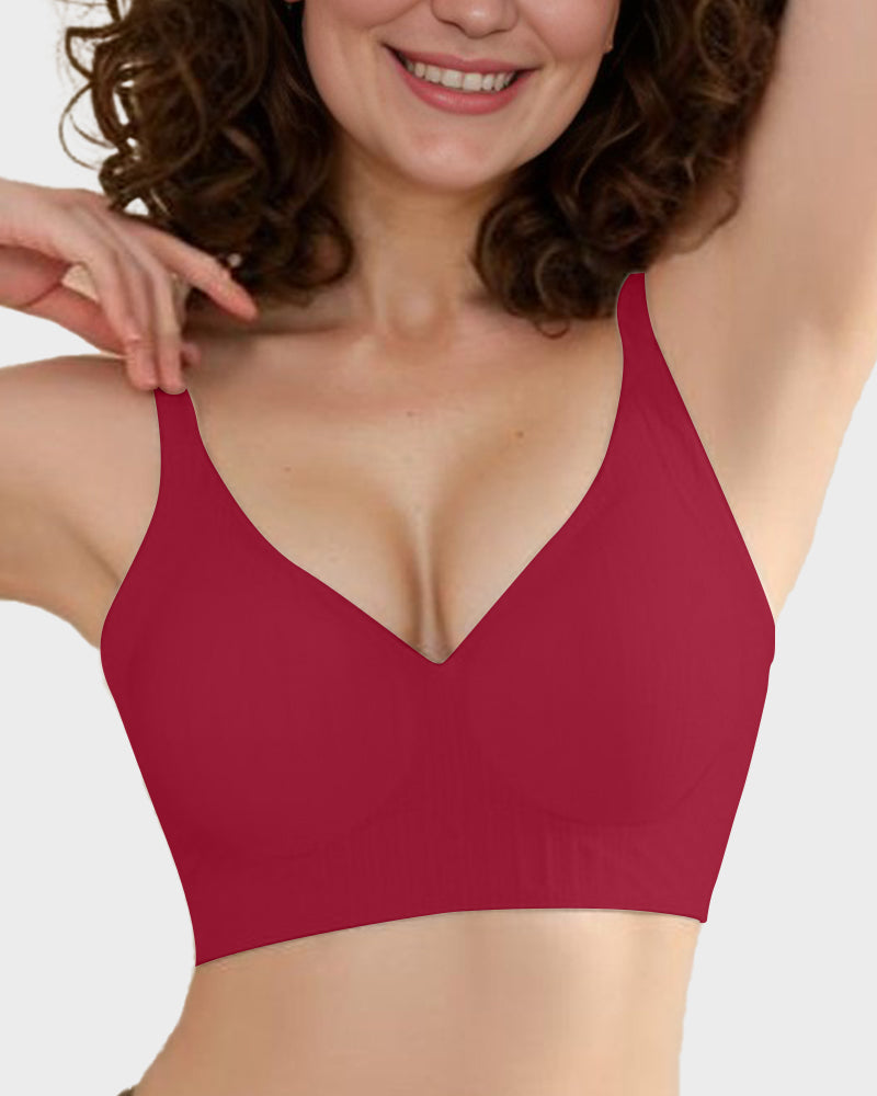 Wireless V-Neck Jelly Lift Bra - FirmaLift