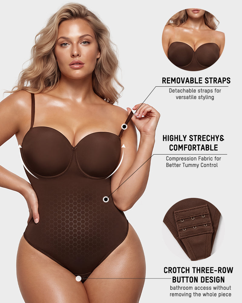 Seamless Back Lace-Up Shapewear Bodysuit - FirmaSculpt