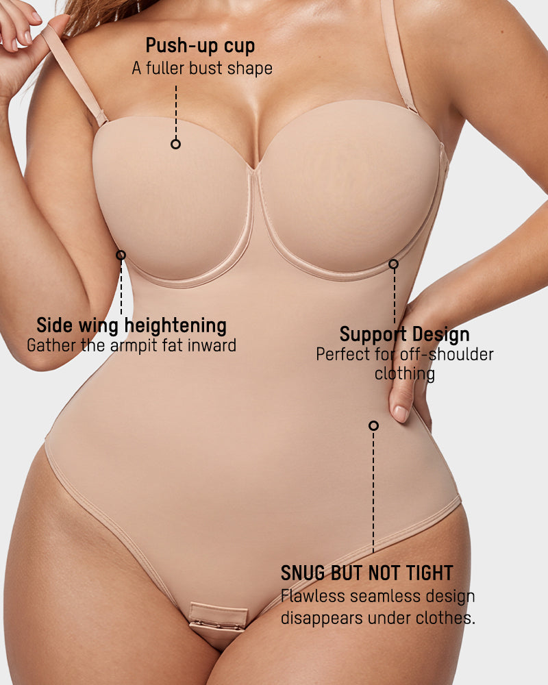 Seamless Back Lace-Up Shapewear Bodysuit - FirmaSculpt