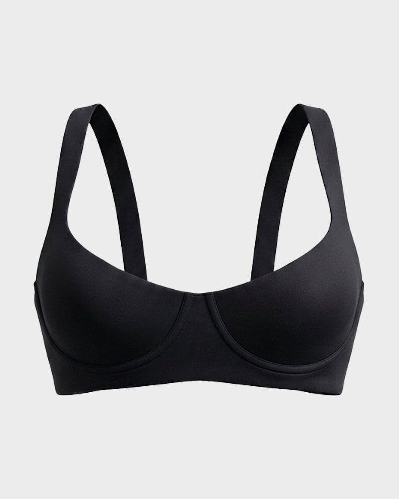 Bare-Edge Unlined Demi Lift Bra with Jelly Gel - FirmaLift