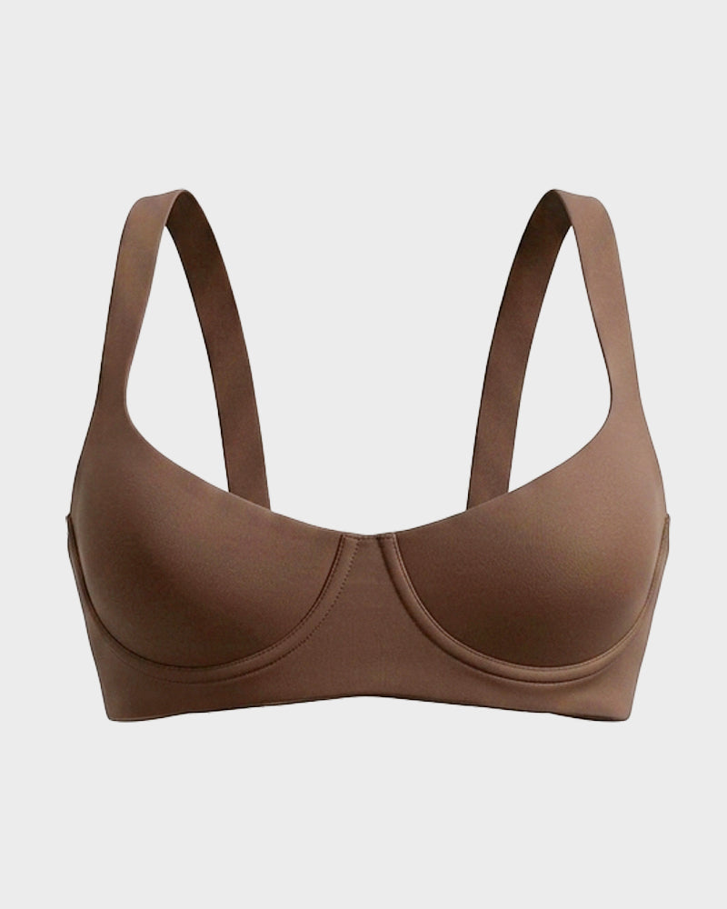 Bare-Edge Unlined Demi Lift Bra with Jelly Gel - FirmaLift