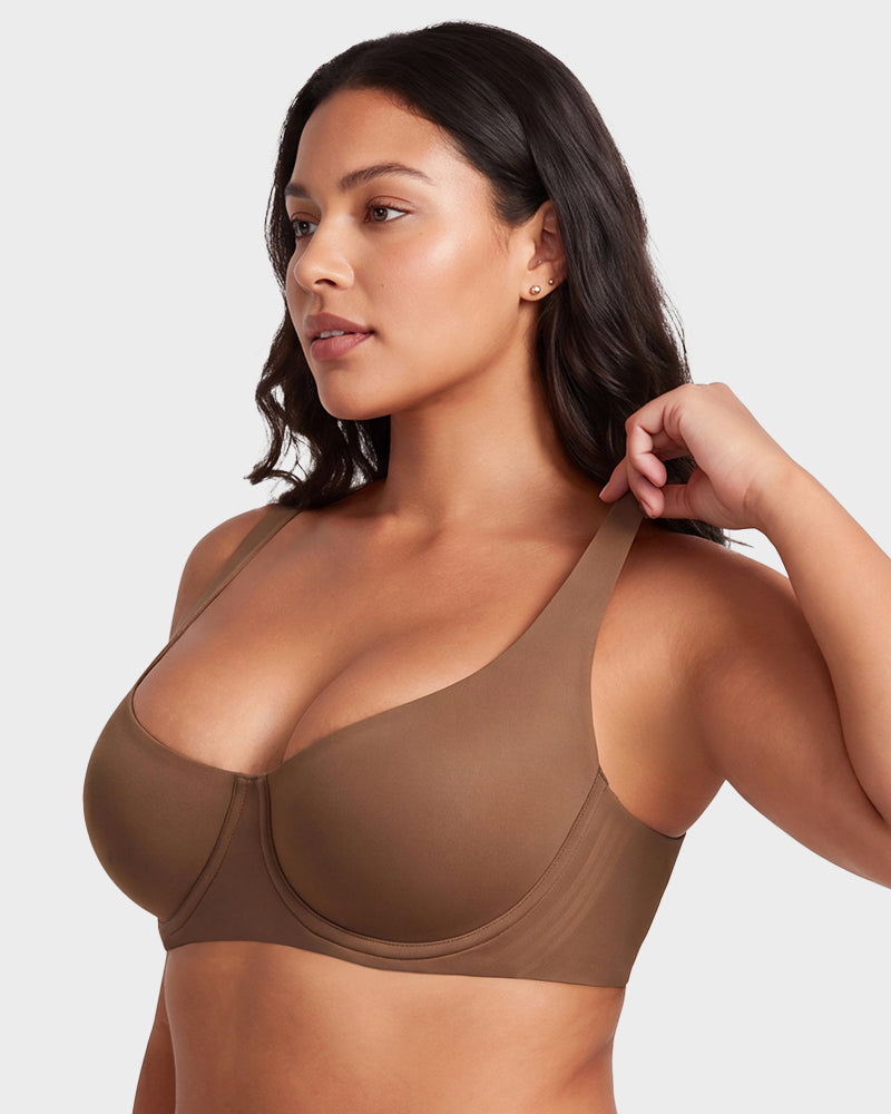Bare-Edge Unlined Demi Lift Bra with Jelly Gel - FirmaLift