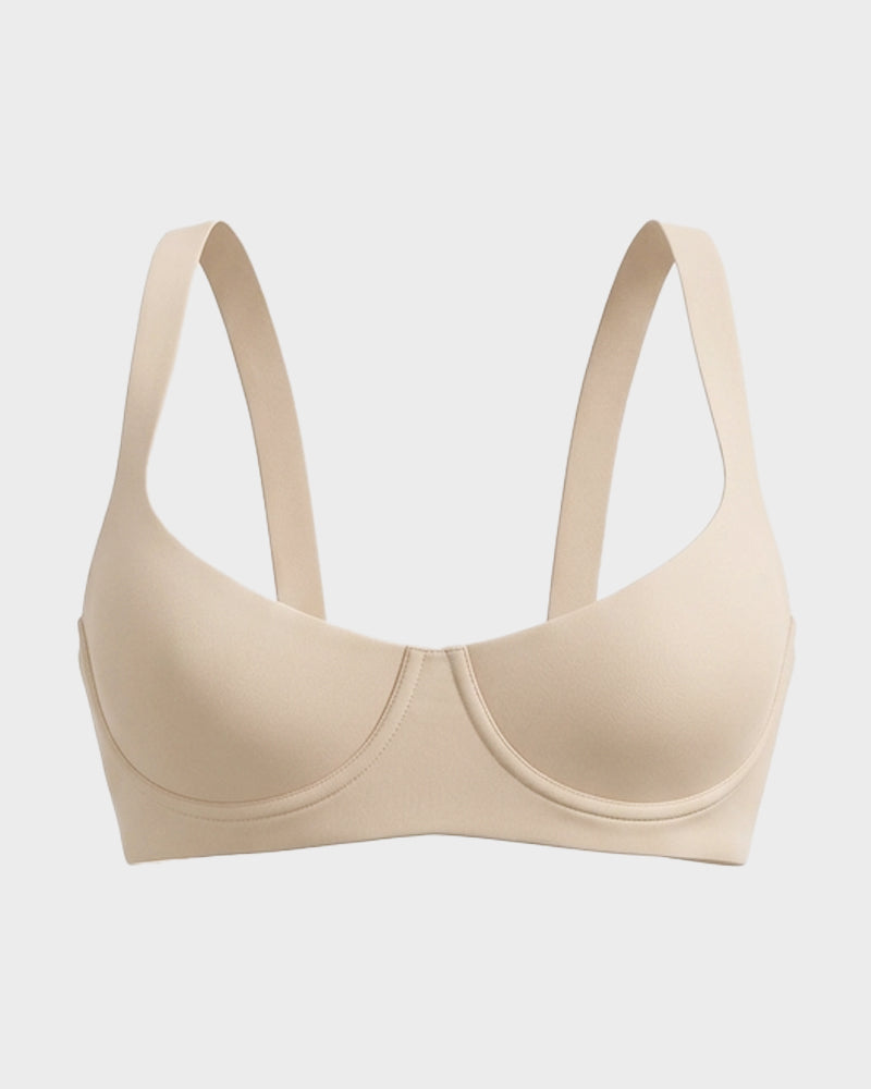 Bare-Edge Unlined Demi Lift Bra with Jelly Gel - FirmaLift