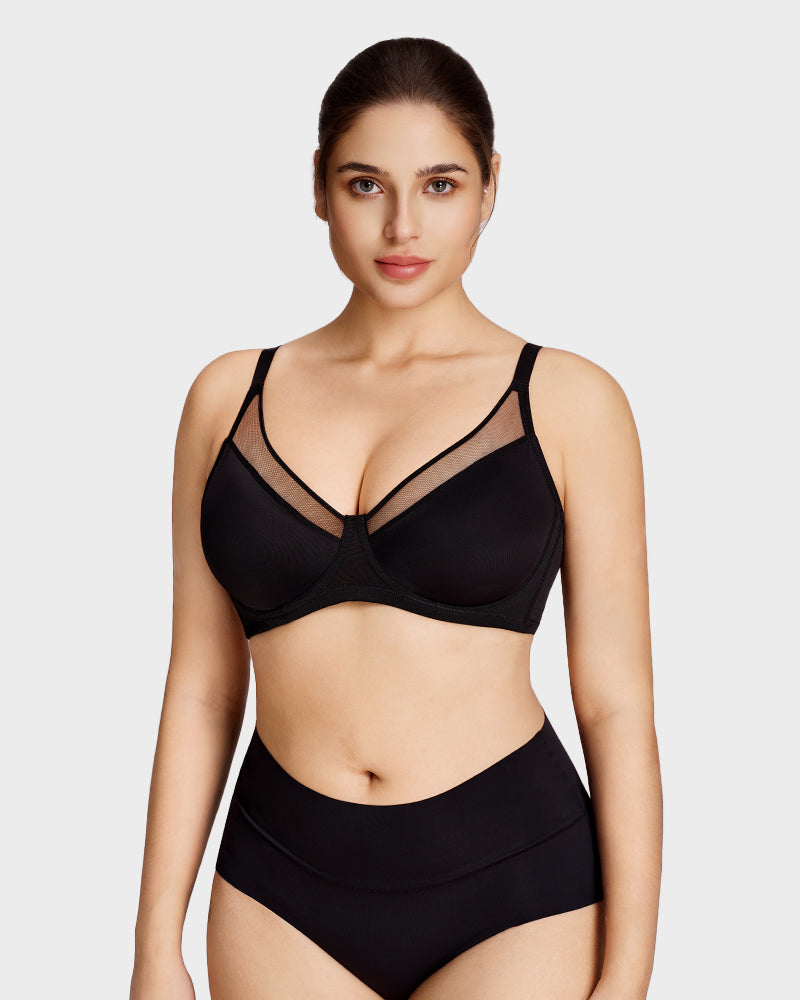 Breathable Mesh Minimizer Support Bra - FirmaBreeze