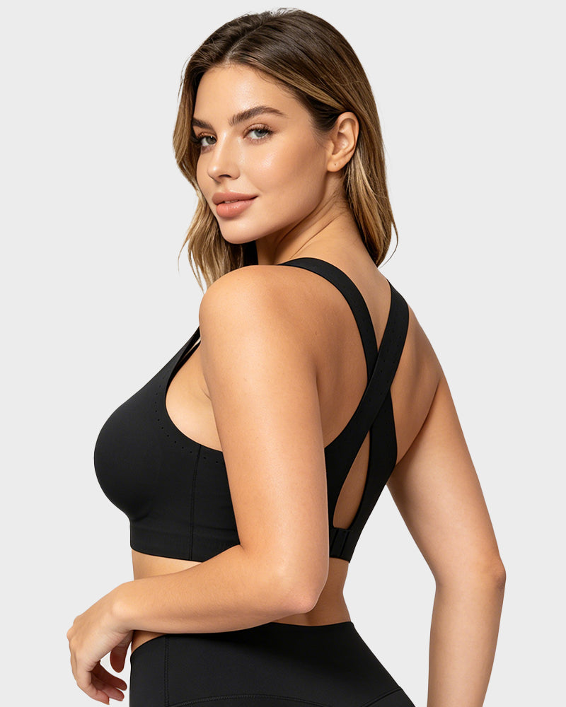 Breathable Cross-Back Wireless Sports Bra - FirmaActive