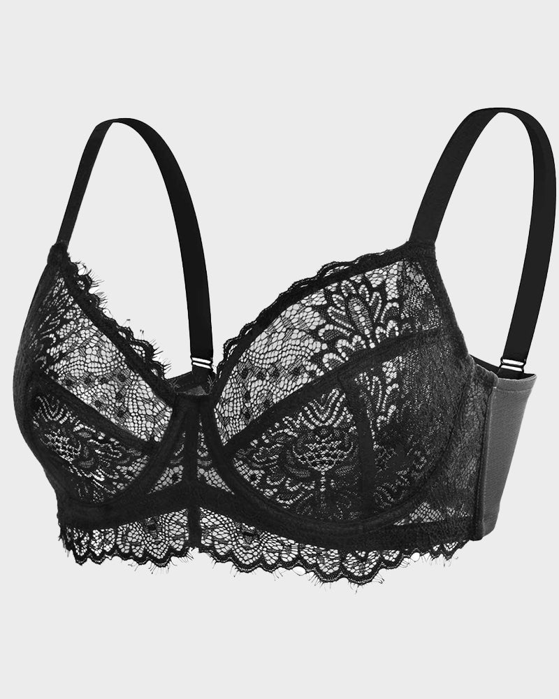 Ultra-Light Lace Underwire Push-Up Bra - FirmaLace