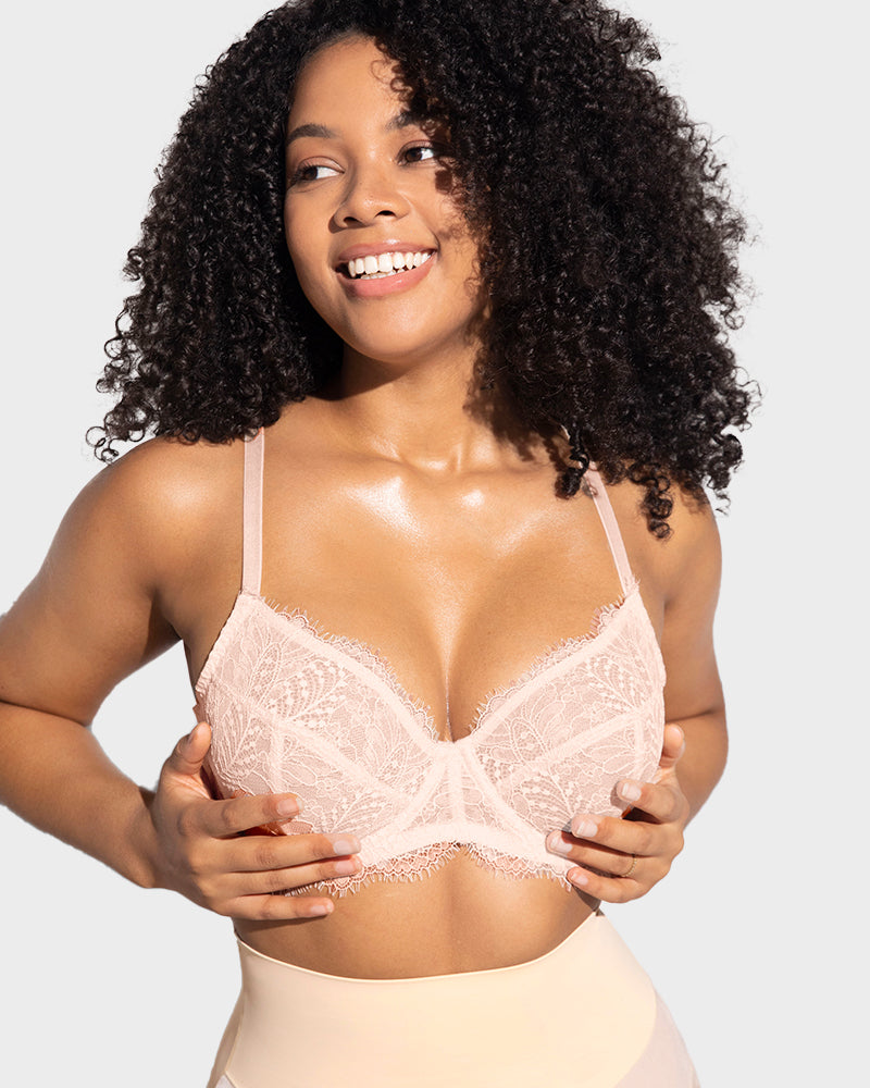 Ultra-Light Lace Underwire Push-Up Bra - FirmaLace