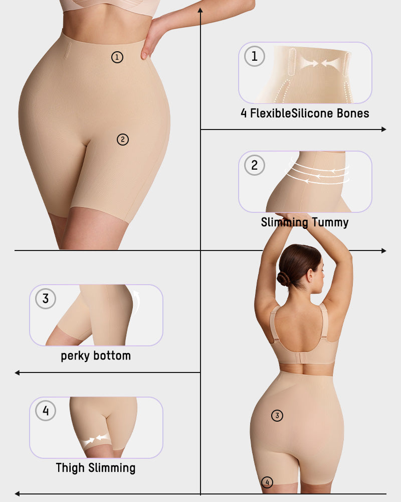 Cooling High-Waist Shaping Shorts - FirmaControl