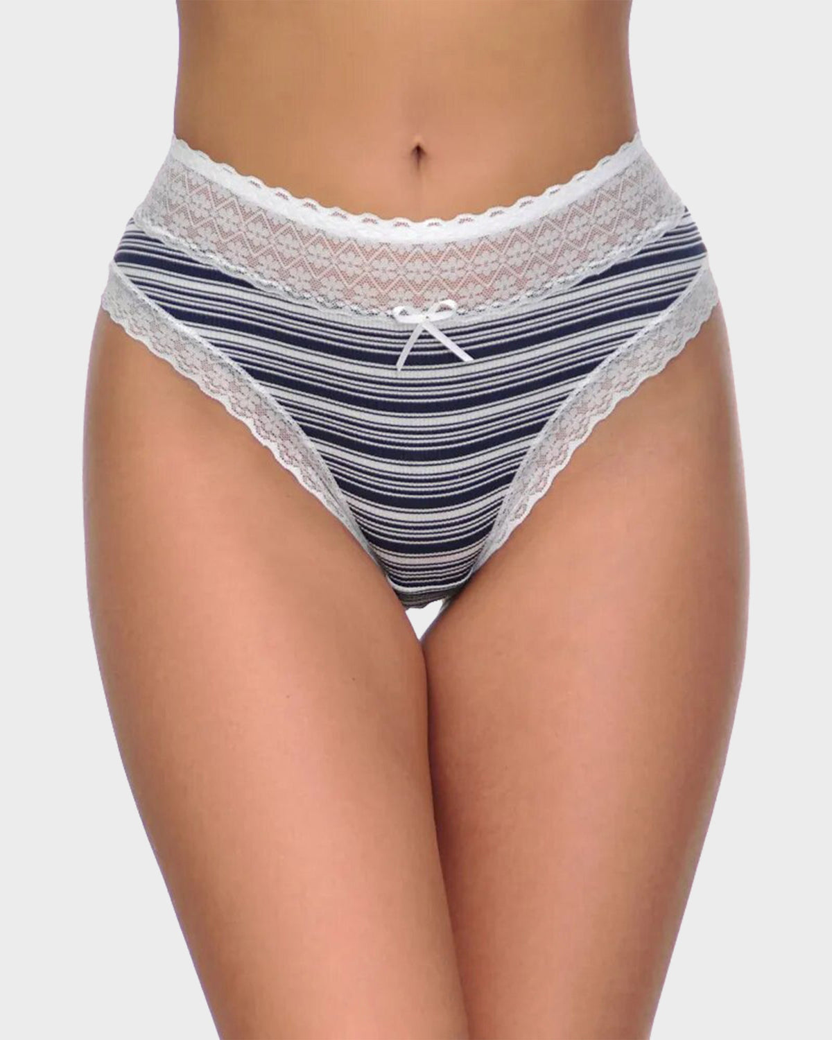 Seamless Lace Stripe Briefs 5-Pack - FirmaLace