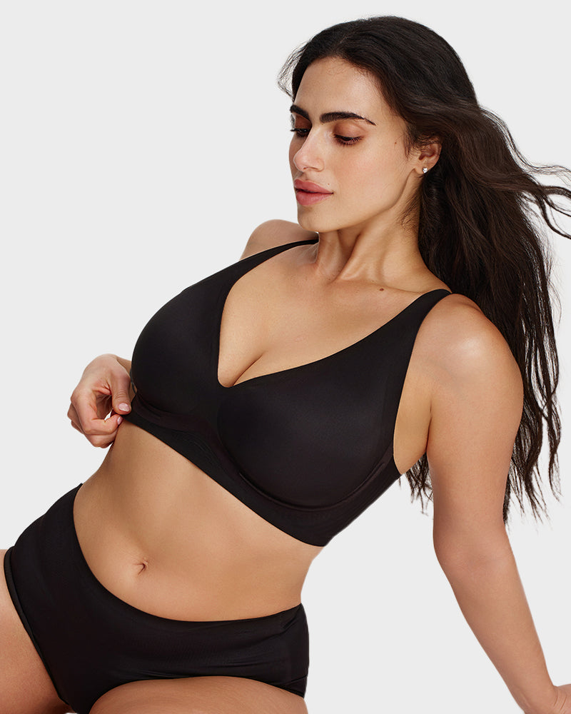 Supportive Wireless Deep-V Lift Bra - FirmaLift