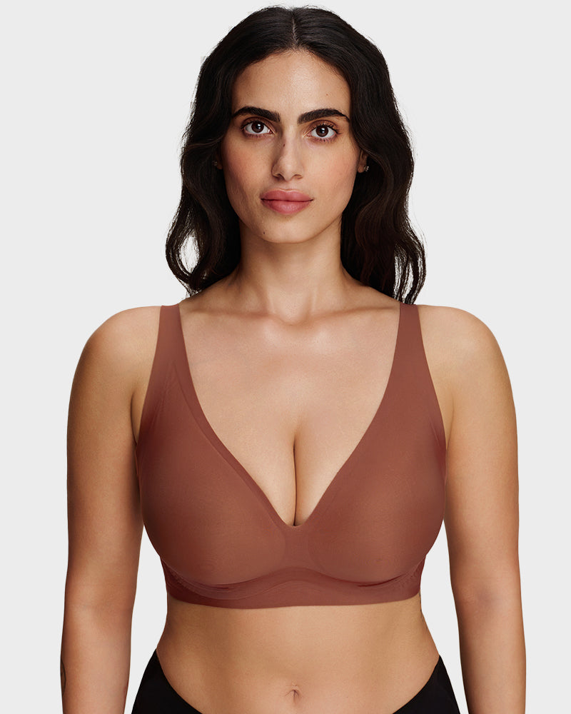 Supportive Wireless Deep-V Lift Bra - FirmaLift