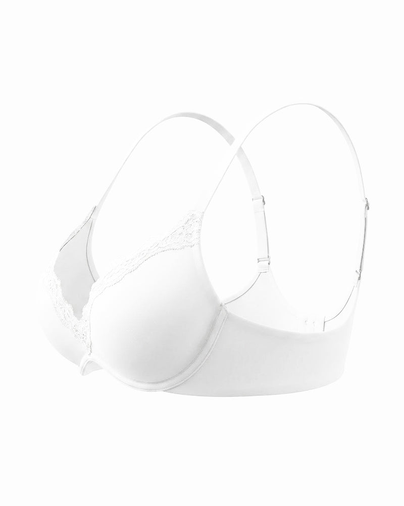 Deep V Lace Push-Up Bra - FirmaLift