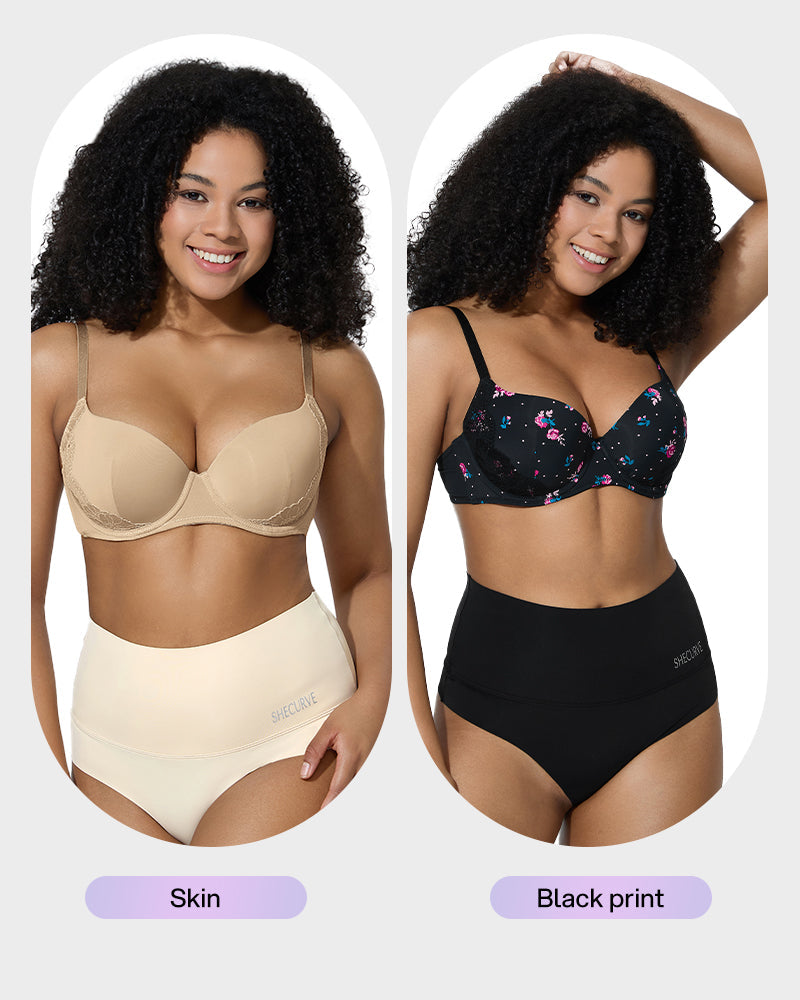 Deep V Lace Trim Push-Up Bra - FirmaLace