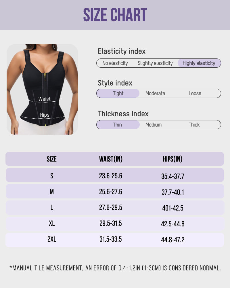 Double-Layer Tummy Control Waist Shaper with Built-In Bra - FirmaControl