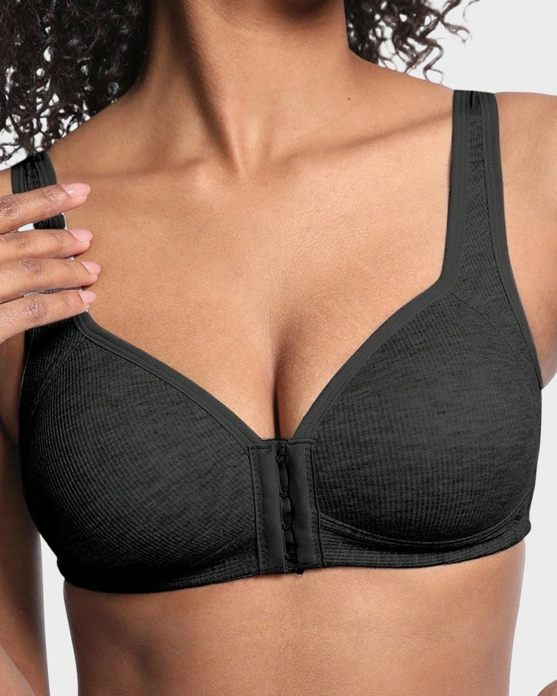 Easy-On Front Closure Wireless Support Bra - FirmaSoft